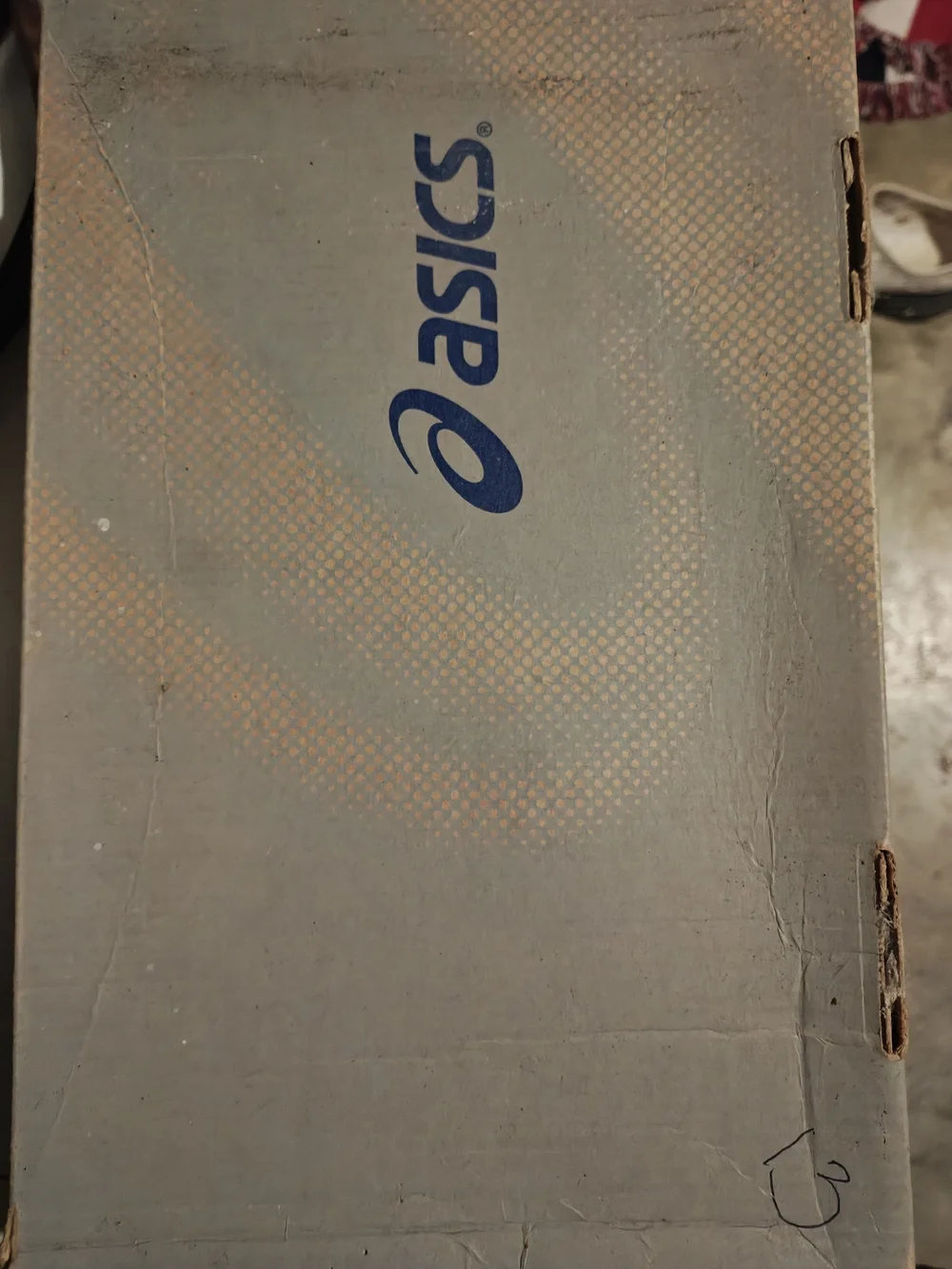 Asics Silver with Blue Accent Athletic Sneakers - Picture 5 of 6